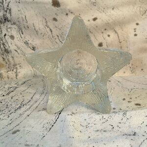 Avon Starbright Clear Glass Votive Candle Holder